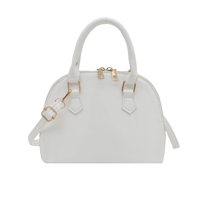 Portable shell bag solid color simple fashion trend versatile casual retro shoulder messenger bag premium feeling bag