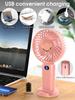 Multi Functional Fan Mini USB Handheld Portable Student Small Fan with 5 Modes Digital Display 1200mAh Desktop Electric Fan