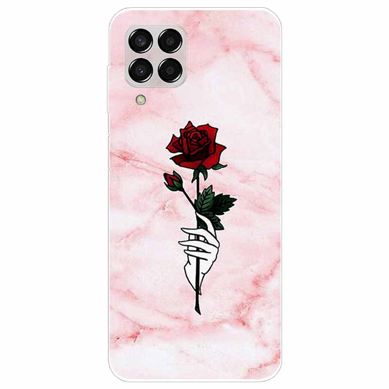 Hülle für Samsung M33 Hülle Marmor Weiches TPU Silikon Handyhüllen für Samsung Galaxy M53 5G Hülle Klarer Bumper M 33 53 Schutz