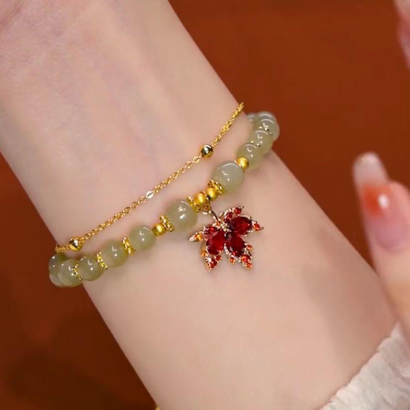 Imitation Hetian Jade Bracelet - Women's Retro Design, Elegant & Durable, Perfect Gift for Girlfriends.