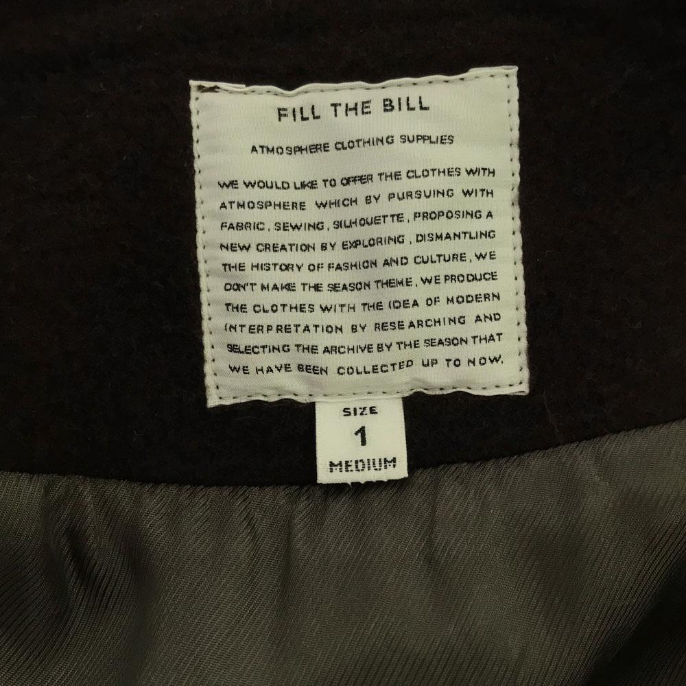 FILL THE BILL Made In Japan Wool Blend Hooded Long Coat 1 Brown Women Used