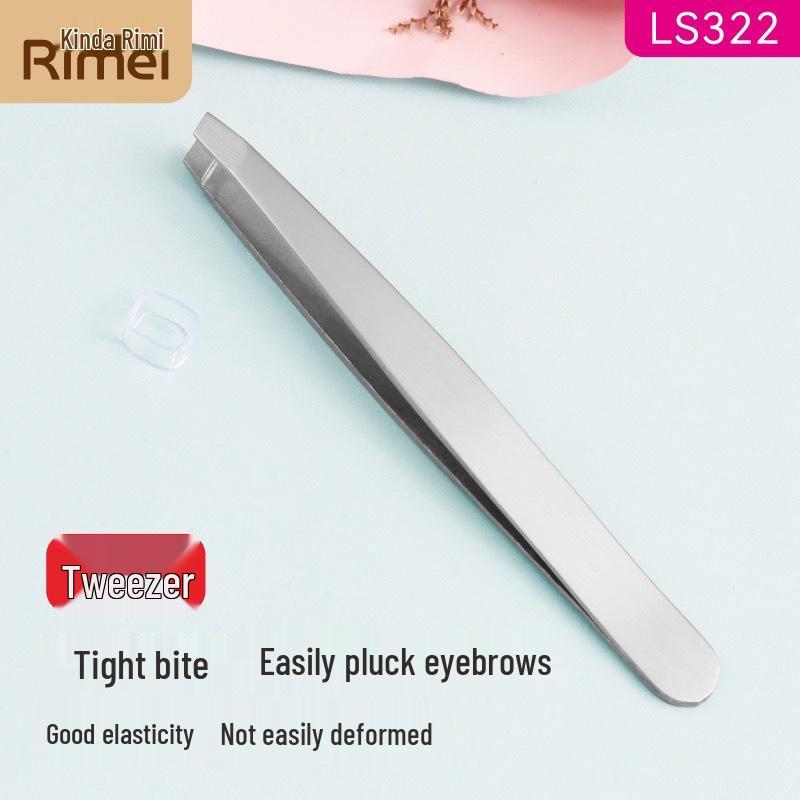 LS322 Beauty Set: Eyebrow Scissors, Nose Hair Scissors, Blackhead Clip, Eyelash Tweezers, Small Clips - Stainless Steel