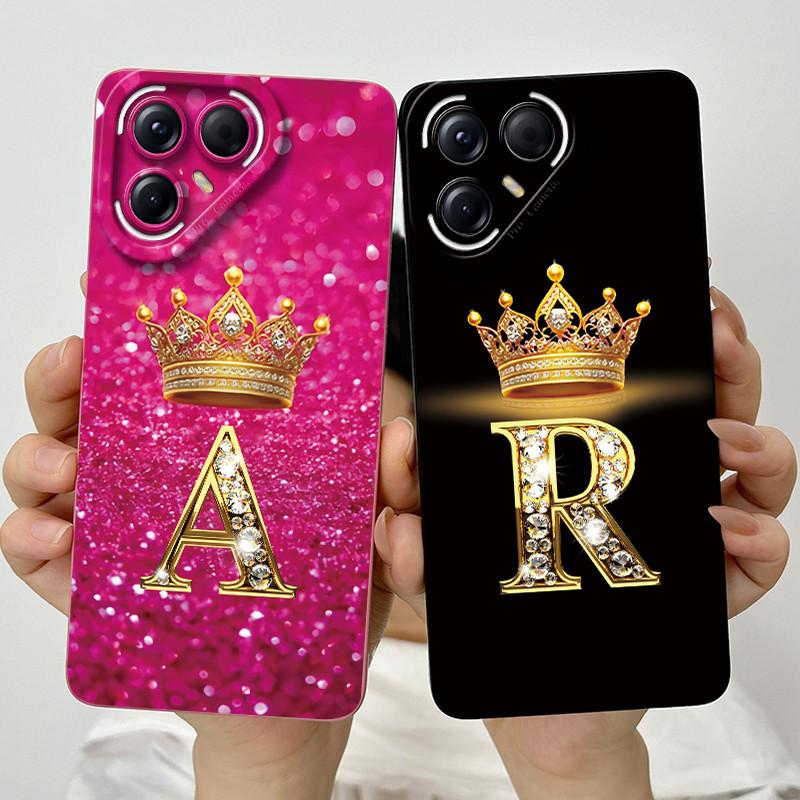 For Tecno Pova 7 Pro Ultra 5G Case Luxury Crown Letter Silicone Soft Phone Case For Tecno Pova7 Pro Ultra Shockproof Back Covers