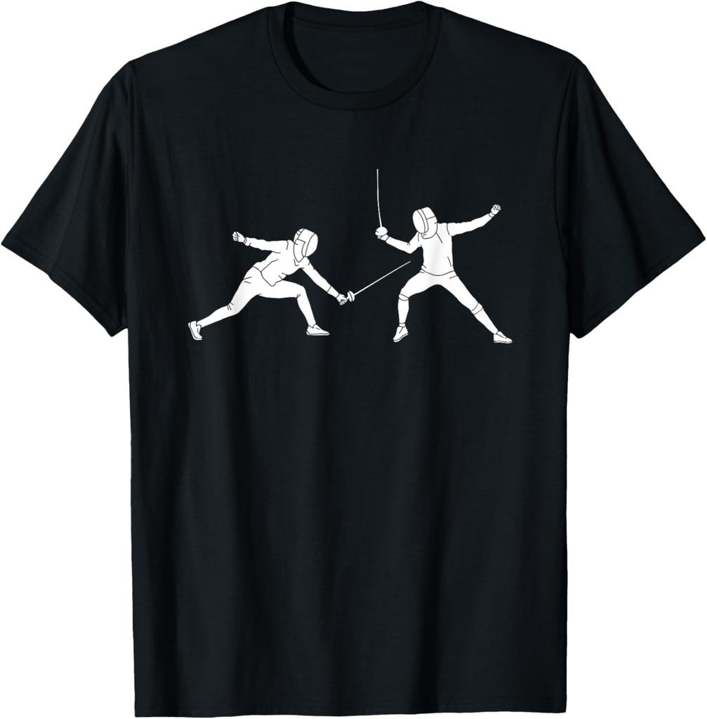 HEMA Langschwert Herren Fechten Skizze T-Shirt T-Shirt und Vintage Fechtsport Outfit Retro Fechter Geschenk Fechten T-Shirt Camisas