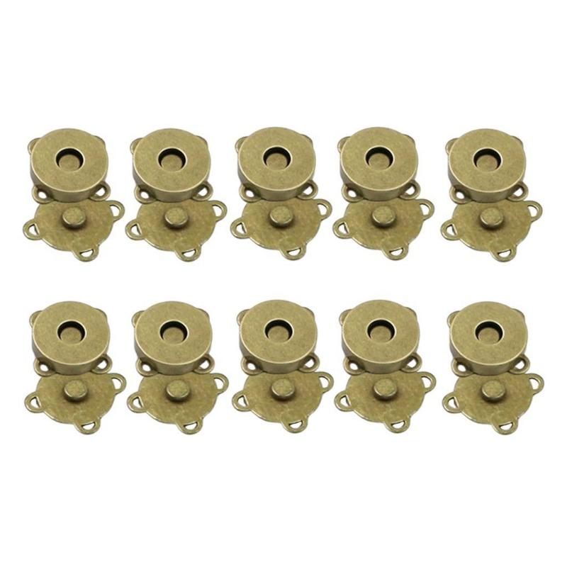 

10pcs Magnetic Closure Buttons For Sewing Handbag Purse Snap Clasps Fastener Snap Buttons DIY Patchwork Tool