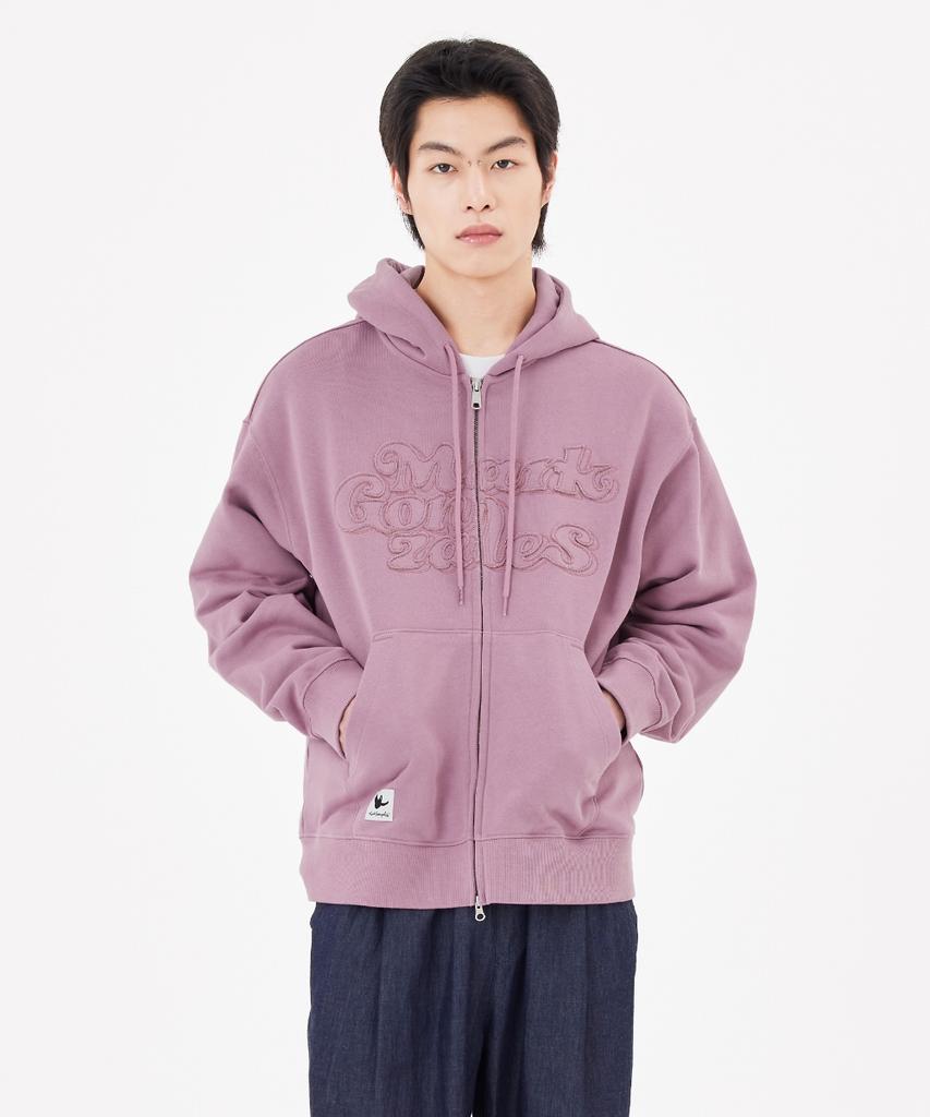 Mark Gonzales Mg Applique Zip-Up Hoodie - Indi Pink