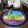 Yin-yang Tree Of Life Round Carpet Chair Cushion Round Entryway Rug, Soft Round Rugs for Living Room, Bedroom, Circle Carpet Decor Gifts