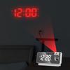 Projection Alarm Clock Large Display Versatile Silent Luminous Design USB Bedside Digital Projection Alarm Clock for Home Bedroom