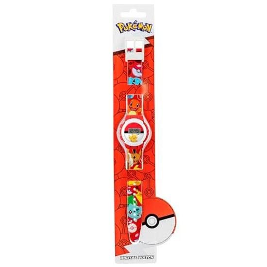 Pocket Monster Red Character Print Digital Watch POK4374 Multicolor Modern