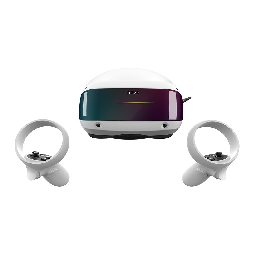 

DPVR 6DoF, кут огляду 116 VR, сумісний з дисплеєм, градуси, надлегкий 280 г, сумісний зі SteamVR , підключення до ПК на голові [DPVR E4]