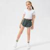 Girls' Checkered Quick-Dry Athletic Shorts