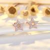 925 Sterling Silver Cross Stud Earrings For Women High Quality Exquisite Student Girlfriend Jewelry Accessories Heart GiftGood product