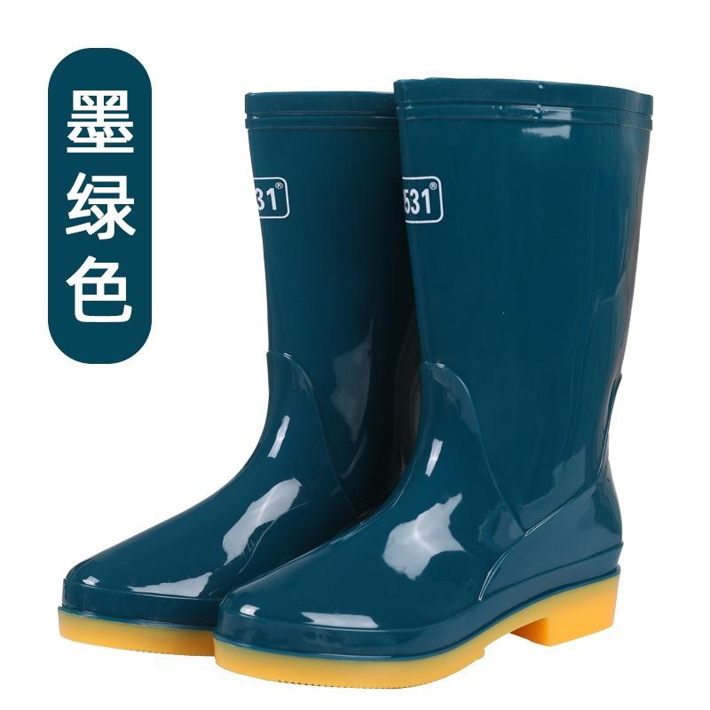 

3 medium tube rain shoes women s 11 labor insurance medium-top rain boots waterproof shoes low-top non-slip and wear-resistant high tube 37 зелёный