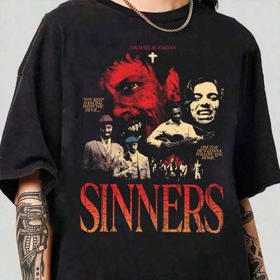 Tricou Film Sinner și Estetică Dansul Diavolului Film 2026 Sinner de Groază Unisex Horror Bărbați și Femei Streetwear