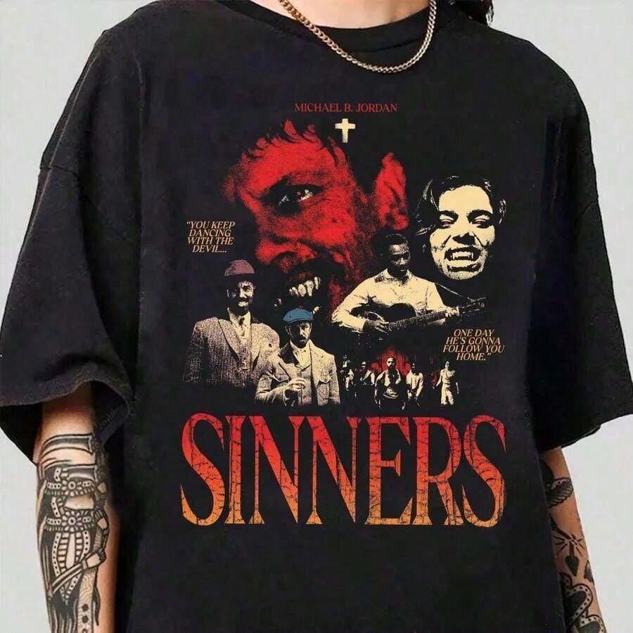 Sinner Movie Shirt and Devil Dance Aesthetic Movie 2026 Horor Sinner Unisex Horror Mens and Womens Streetwear