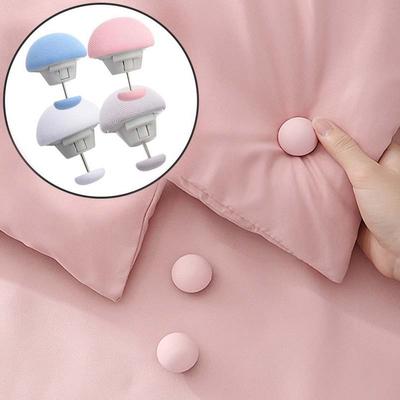 4Pcs Mushroom Quilt Stand Slip-resistant Nordic Clips for Bed Sheet Blanket Clip Clothes Pegs Covers Fastener Clip Holder