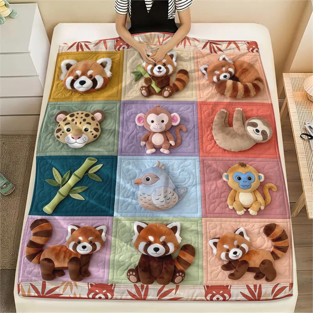 Fabric animal spaceship Print Flannel Blanket High quality Comfortable for All Seasons Home Decor Warmth and Comfort Perfect for Christmas Gifts