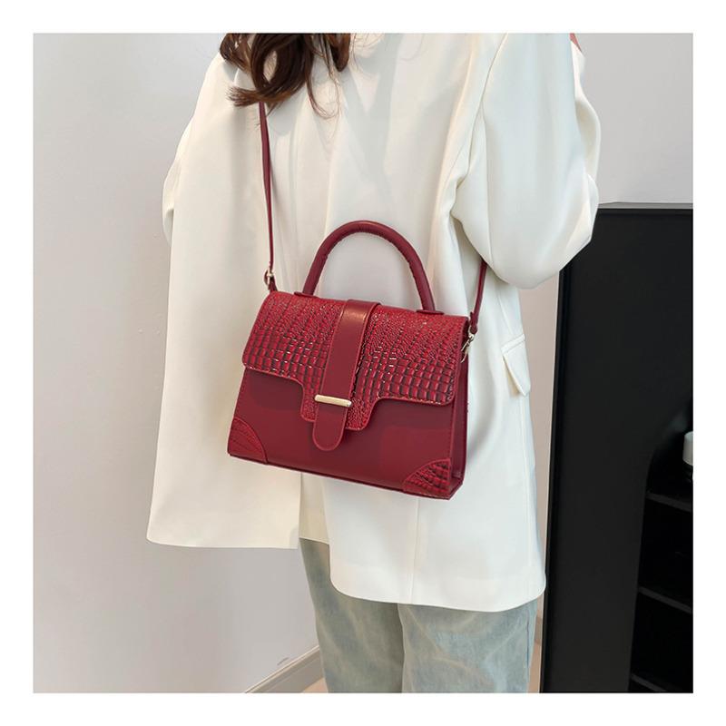 Borsa a Spalla Minimalista Monocolore in Ecopelle da Donna 2026 Borsa a Tracolla Quadrata di Tendenza