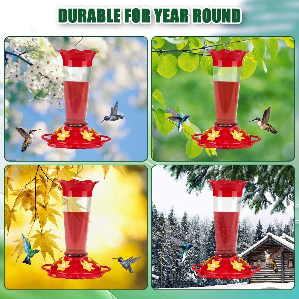 with Hook Hummingbird Feeder Suspended Bird Feeder New Red Nectar Feeder Outdoor Hanging