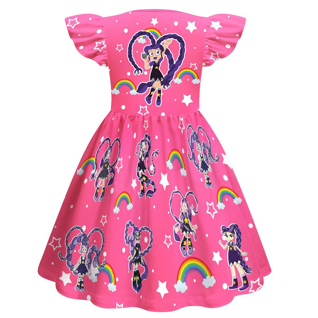 83040 Kids Girls Lily Lovebraids Print Casual A Line Dress