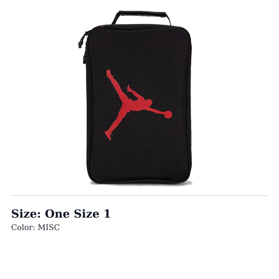 Jordan Pu Shoe Box Bag, Handbag Unisex Black JD2113042AD-002