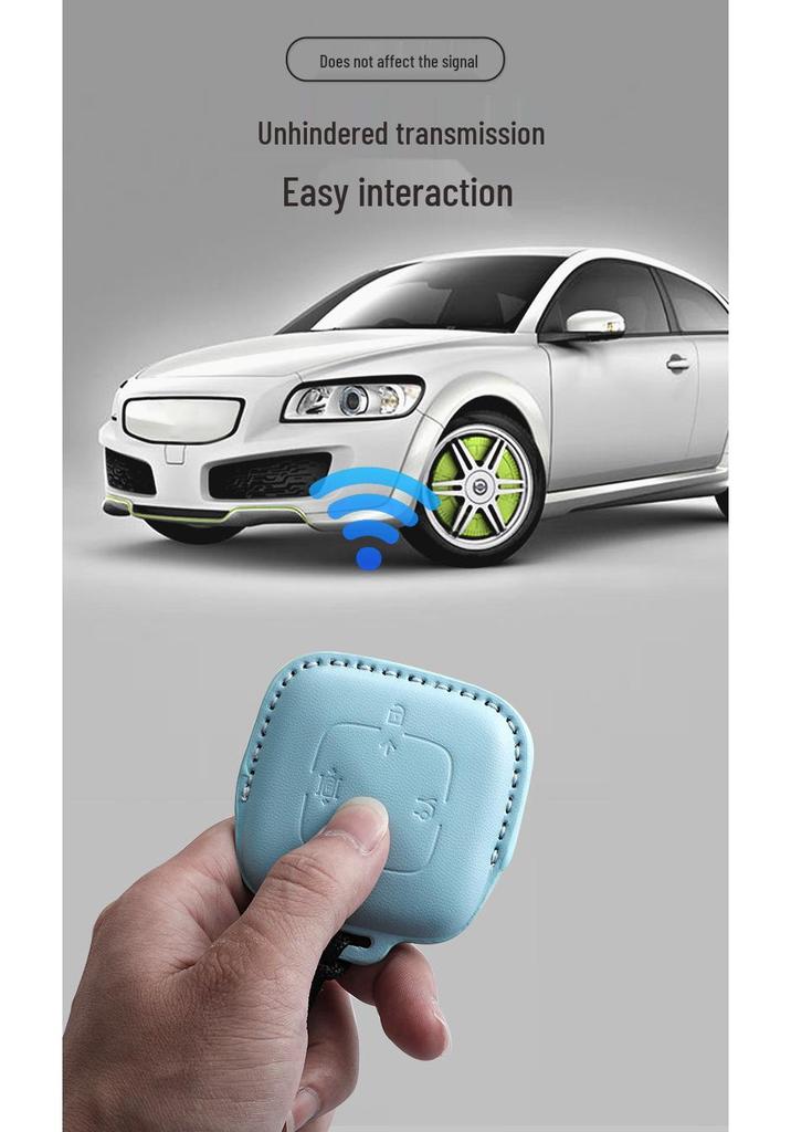 Zeekr 001 Car Key Case: 3D Smart Bluetooth Protective Cover with Bow Buckle