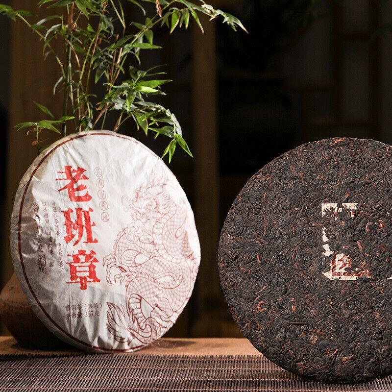 Tè Puerh maturo Yunnan Menghai Lao Banzhang Tè Pu'er 357g Torta di tè Pu'er
