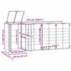 VidaXL Wheeled Storage for Trash Cans for 4 Bins Anthracite, Trash Can Storage, 3279984
