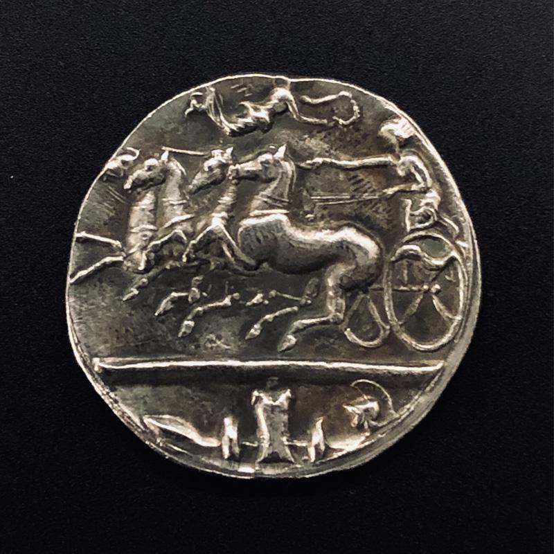 Silberne griechische Münzen Antikes Handwerk Versilbertes Kupfer Gebrauchte Silberdollar Antike Münzsammlung