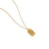 Women's Waterproof Star Pendant Necklace with Pearls Chain 18K Gold Plated Stainless Steel Materials Stylish Outfiuts
