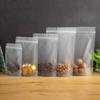 50Pcs Frosted Translucent Ziplock Kitchen Storage Bags Candy Food Dried Sealed Packaging Plastic Stand Up Pouch