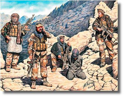 Master Box Middle East Private Armed Forces Prisoner Watch 5 Figures Plastic Model MB35163 1/35