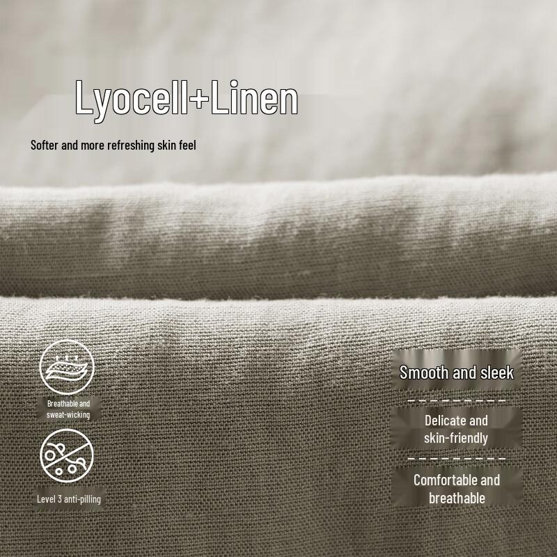 Duoduojia Boys' Breathable Lyocell Linen Casual Jogger Pants