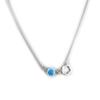 Les Trésors De Lily [K9650] - Silver Necklace 'Flora' Turquoise Silver