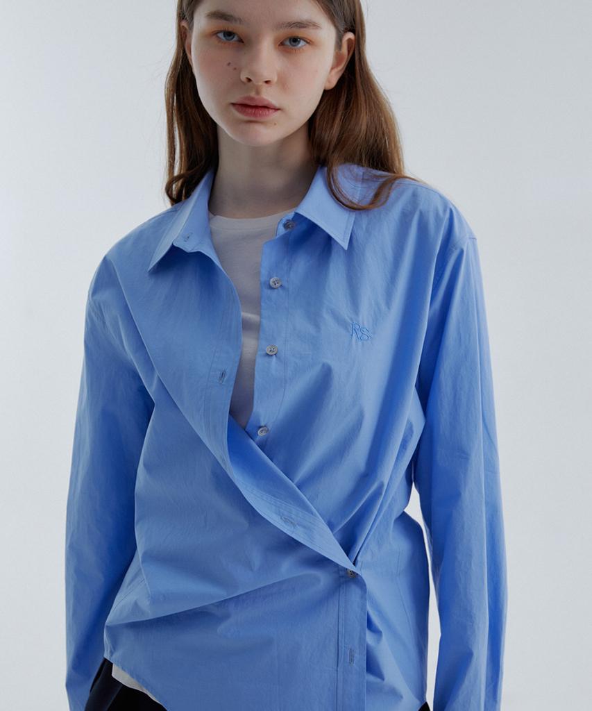 RAVEROUS Rvs Wrap Shirt Blue
