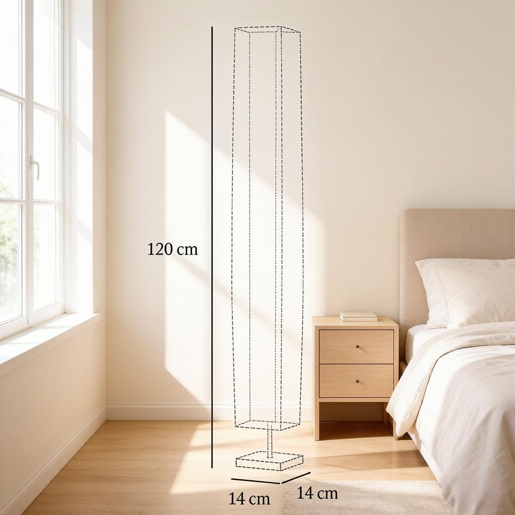 Hübsche freistehende Säulenlampe, Designer-Schlafzimmer-Stehleuchte, Wohnzimmer-Stehleuchte mit schlankem Design (Nur 1 Stück Stehleuchte, Leuchtmittel nicht enthalten)