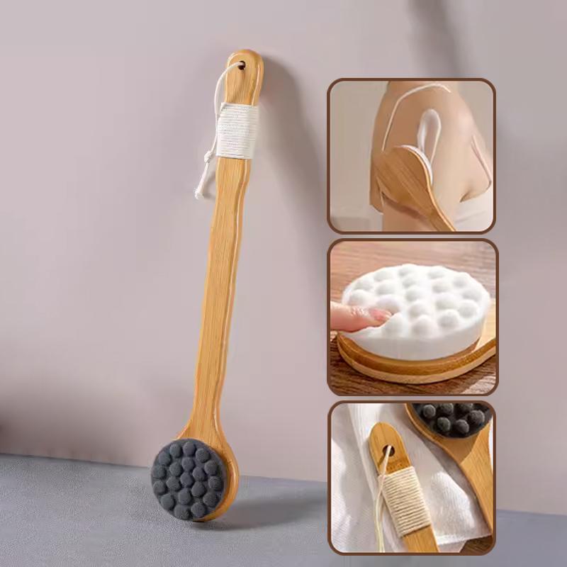 

Аппликатор и массажер Remedy Wand для нанесения лосьона, ручной, с длинной ручкой, легко достать до спины для геля для душа S серый