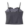 Sommar Sidentextur Tryckt Camisole Topp Ny Mode Sexig Söt Damlinne Smal Ren Längtan