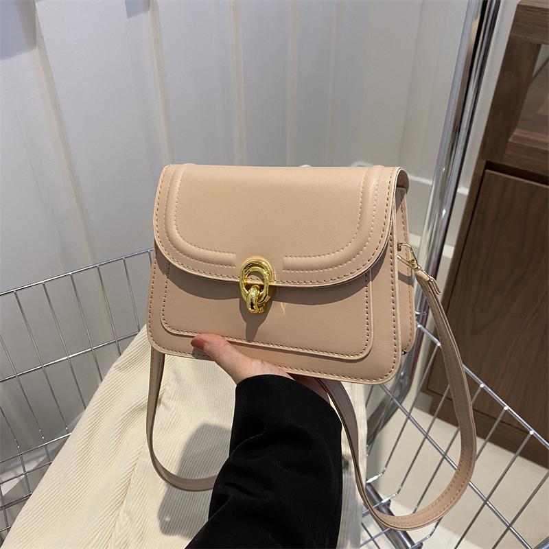 Retro Color Block Womens Small Crossbody Bag Stylish Simple Square Design For Everyday Use