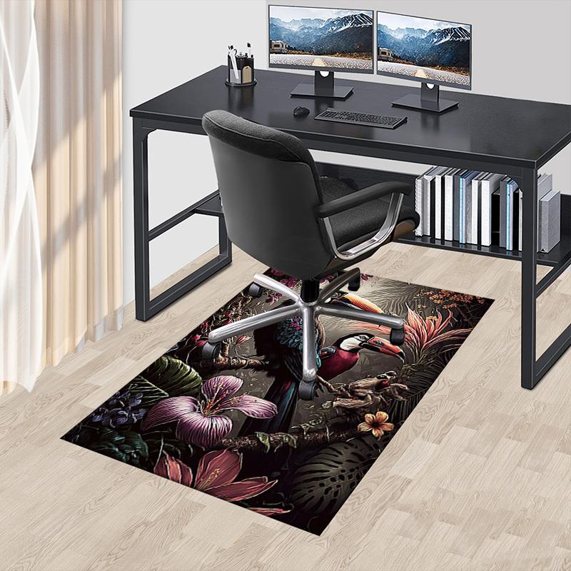1 Stück Tukan Blumen Extra Groß Rutschfester Boden Teppich, Büro, Familie, Schlafzimmer Großer Bereich Teppich Innen Teppiche, Lebendige Farben