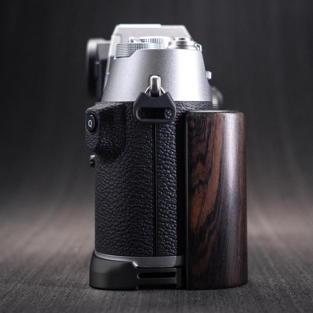 Iborrys Premium Solid Wood Camera Compatible with FUJIFILM Dedicated Quick Release Handcrafted Premium Retro Natural Wood Handle Grip, X-T50 Camera,