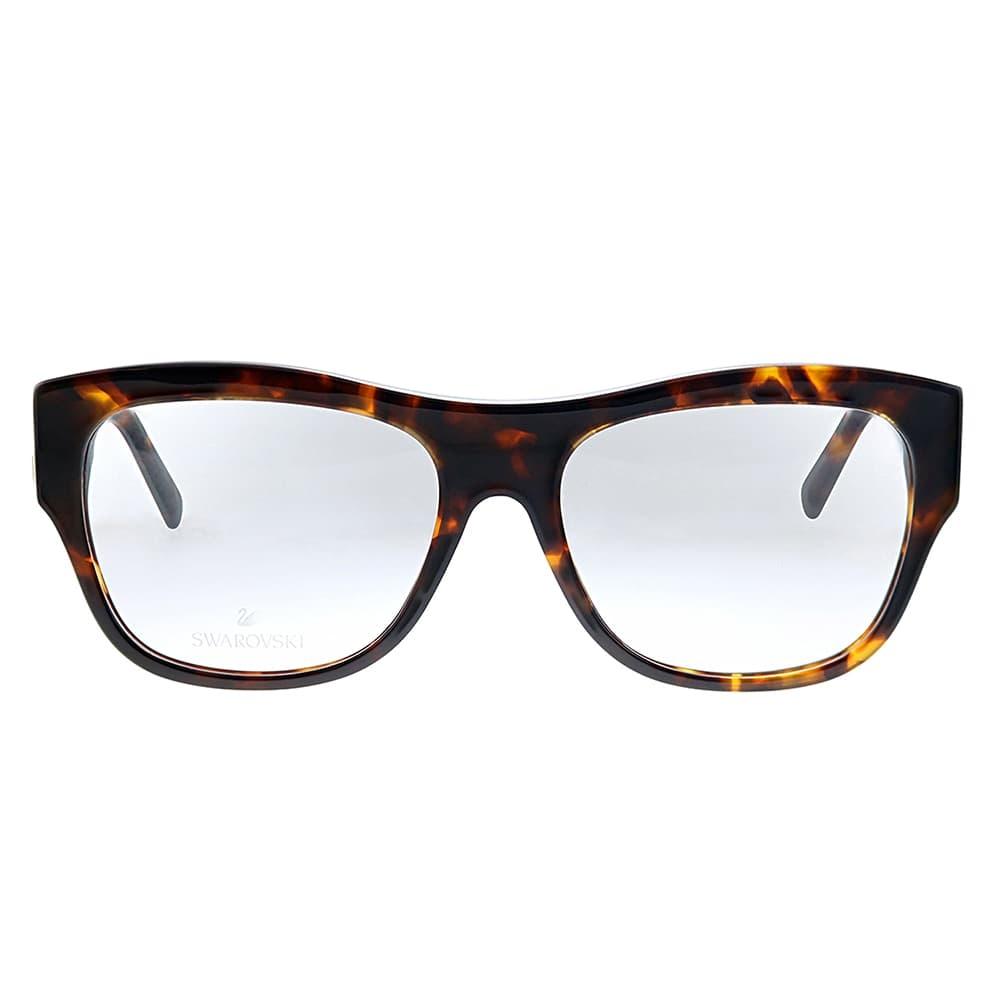 SwarovSki  Sk 5213 054 53mm Womens Square Eyeglasses 53mm Havana