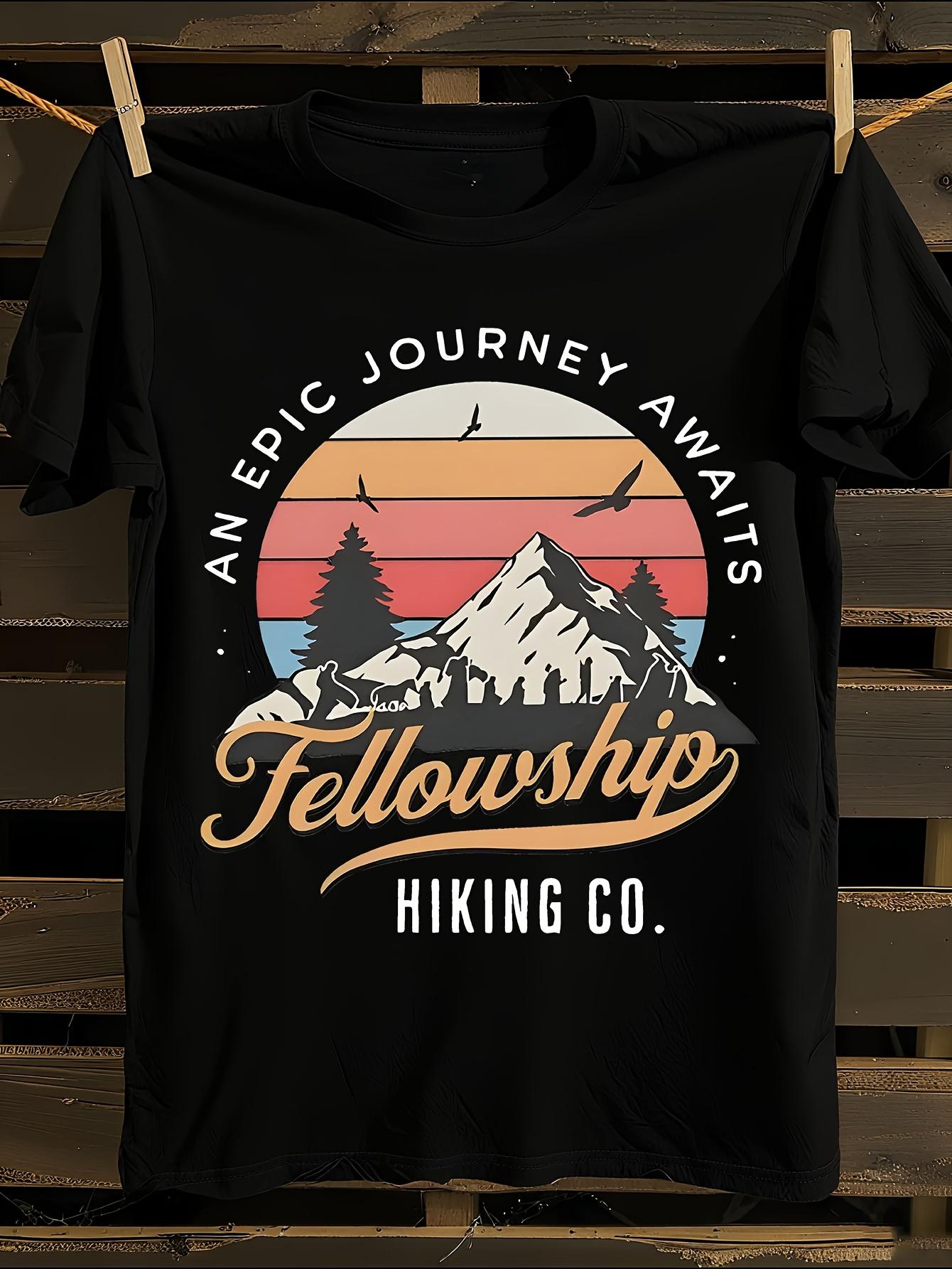 L-Lords of the Rings Fellowship Fantasy Hiking T-shirt M