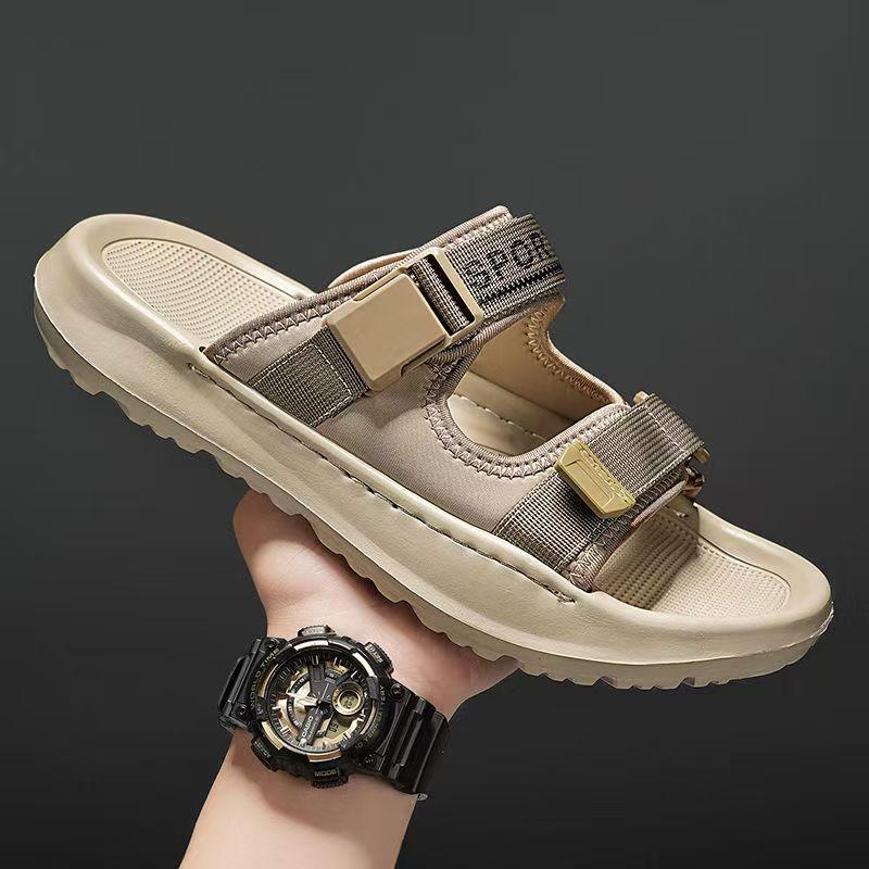 2025 New Summer Outerwear Slippers for Men Casual Anti-slip Beach Shoes Male Solid Color Designer Slipper Shoes Men
