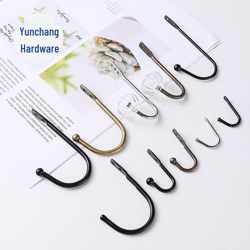 Retro Black Iron Wall Hook for Coats and Hats