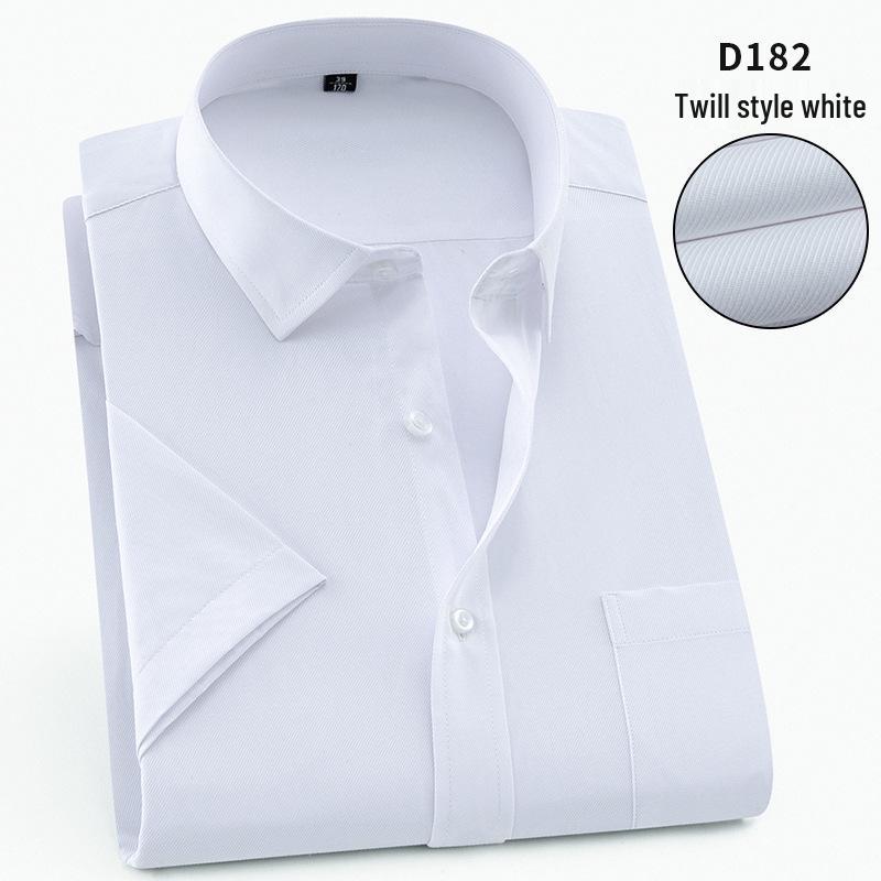 

Men s Short Sleeve White Twill Dress Shirt - 40% Cotton Professional Wear 44 (93-98 kg)