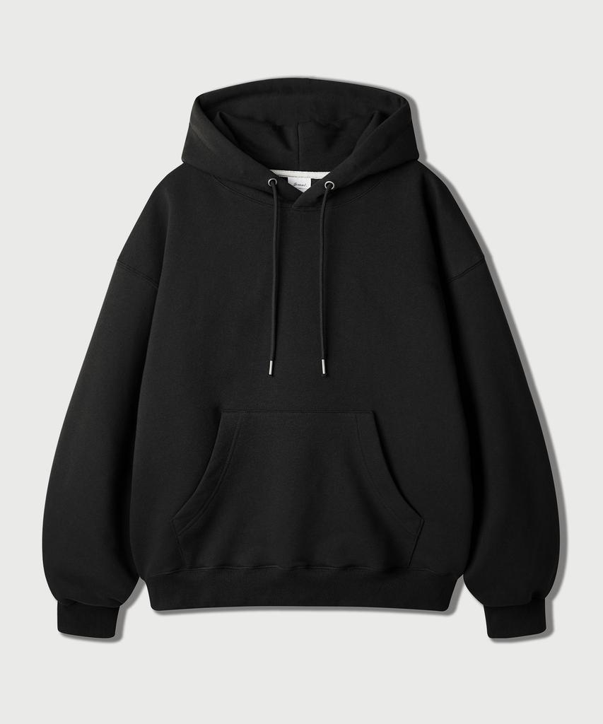 Plain Essential Hood Black Kjhd2674