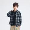 Boys' Autumn Long Sleeve Plaid Shirt Jacket
