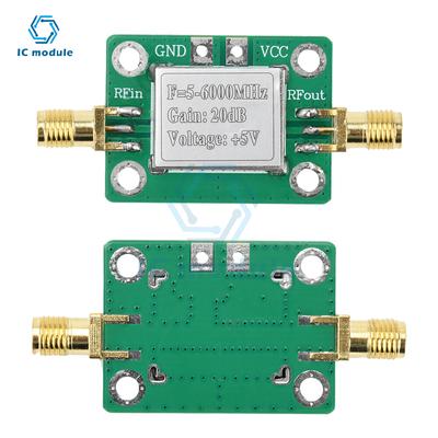 DC 5V 5MHz-6GHz RF Module Ultra-Wideband Medium Power Amplifier Gain 20dB VFH UHF SHF 5-6000Mhz