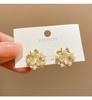 Circle Earrings Fresh Earrings Simple All-Match Petal Flower Earrings for Women